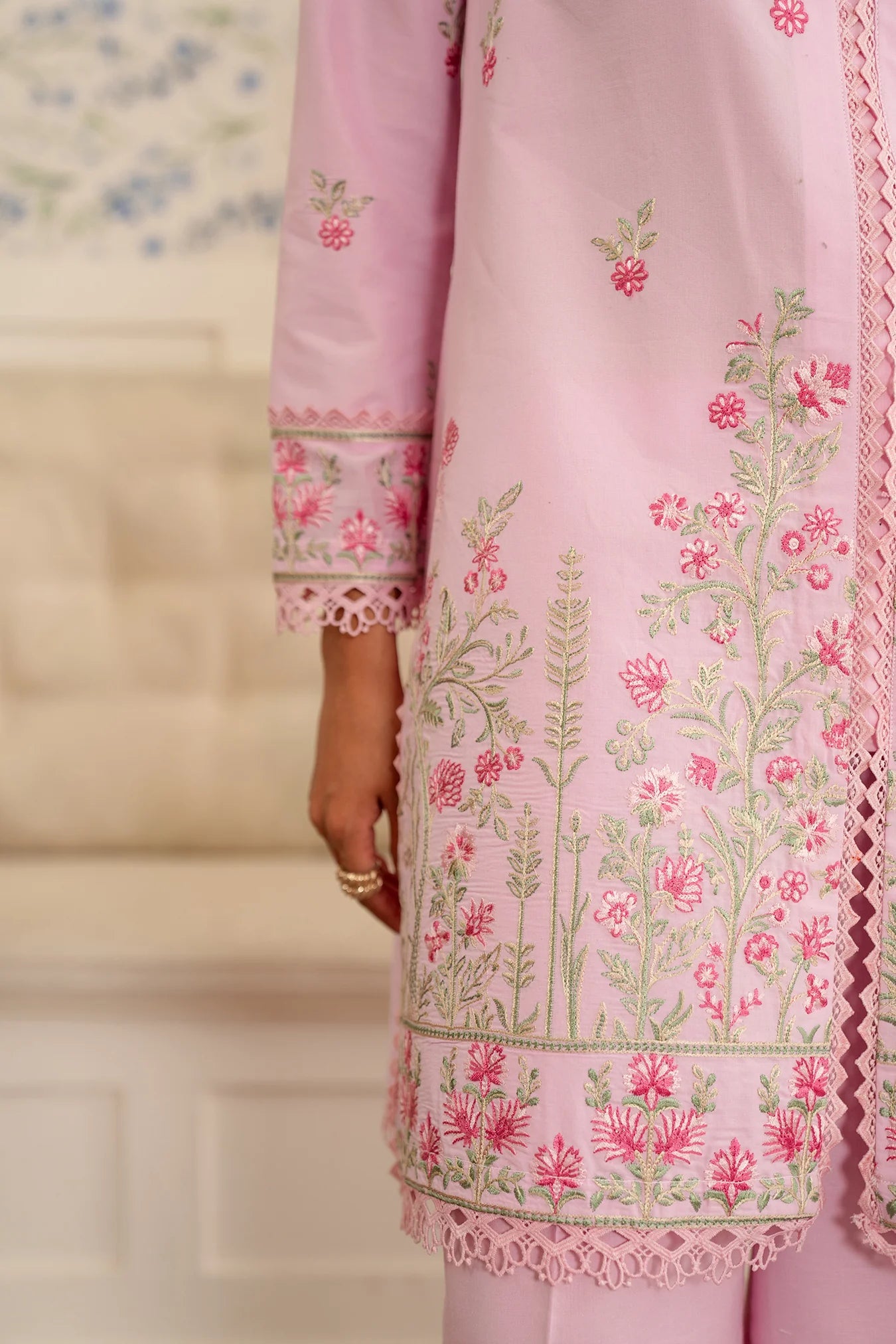 3 Piece Embroidered Lawn Suit Unstitched Summer - 25