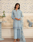 3 Piece Embroidered Lawn Suit Unstitched Summer - 25
