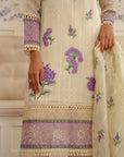 3 Piece Embroidered Cotton Net Suit