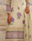 3 Piece Embroidered Cotton Net Suit Unstitched Summer - 25