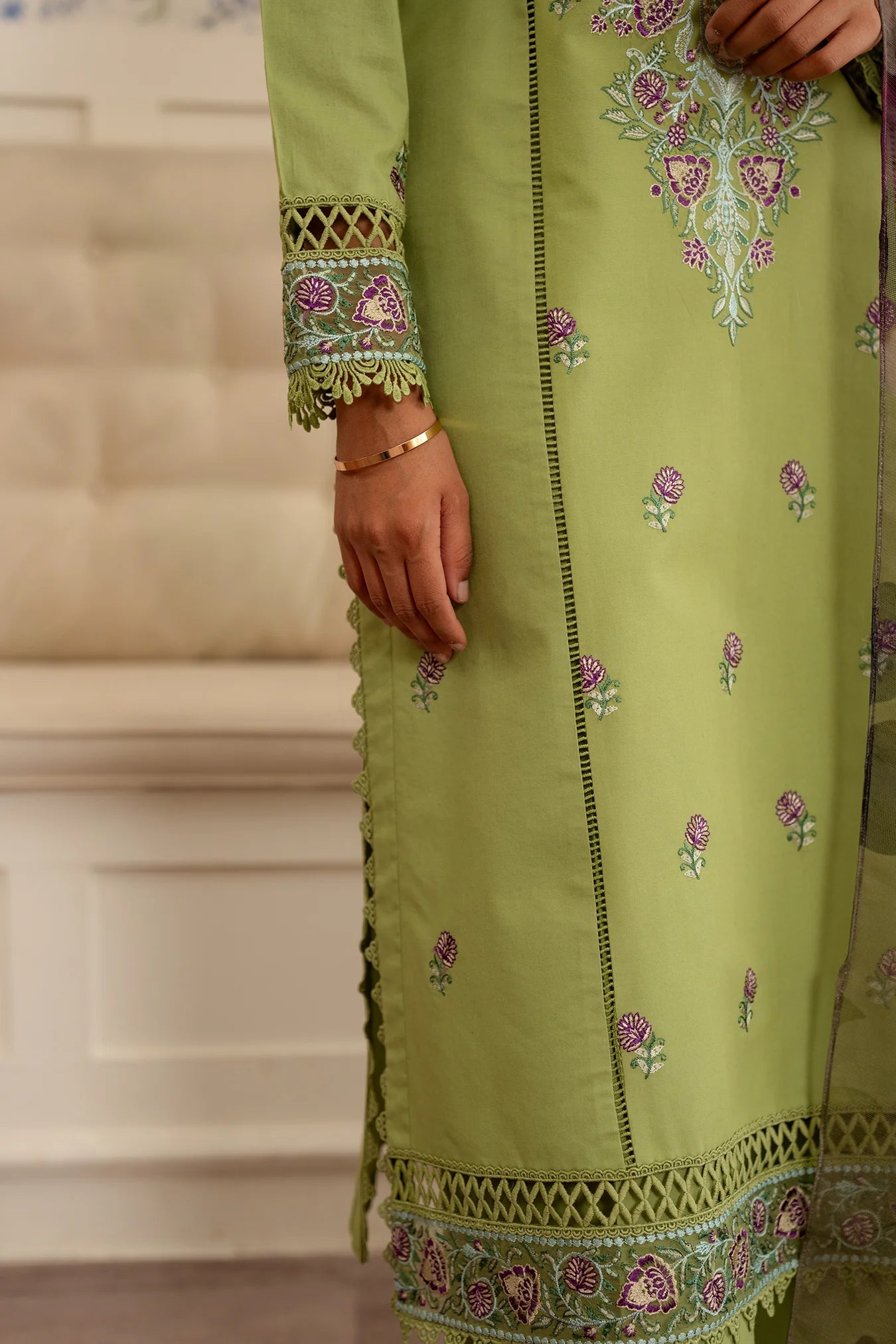 3 Piece Embroidered Lawn Suit Unstitched Summer - 25