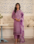 3 Piece Embroidered Lawn Suit Unstitched Summer - 25