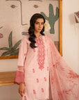 3 Piece Embroidered Lawn Suit Unstitched Summer - 25