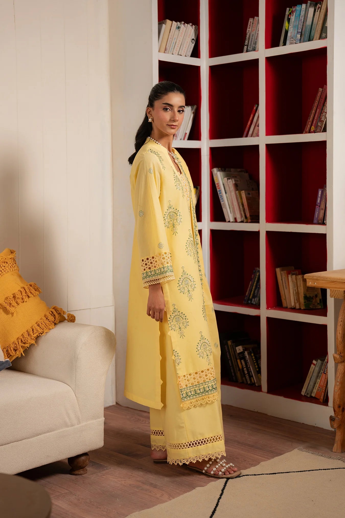 3 Piece Embroidered Lawn Suit Unstitched Summer - 25