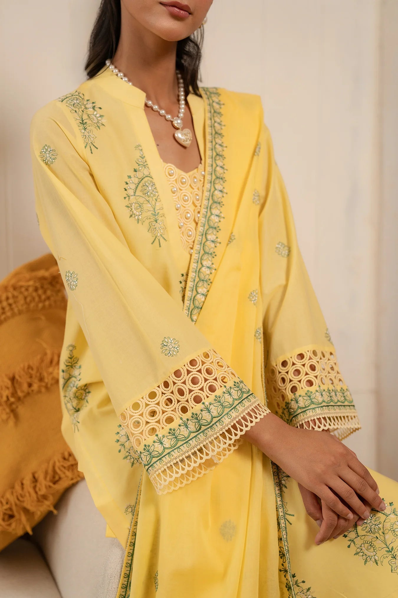 3 Piece Embroidered Lawn Suit Unstitched Summer - 25