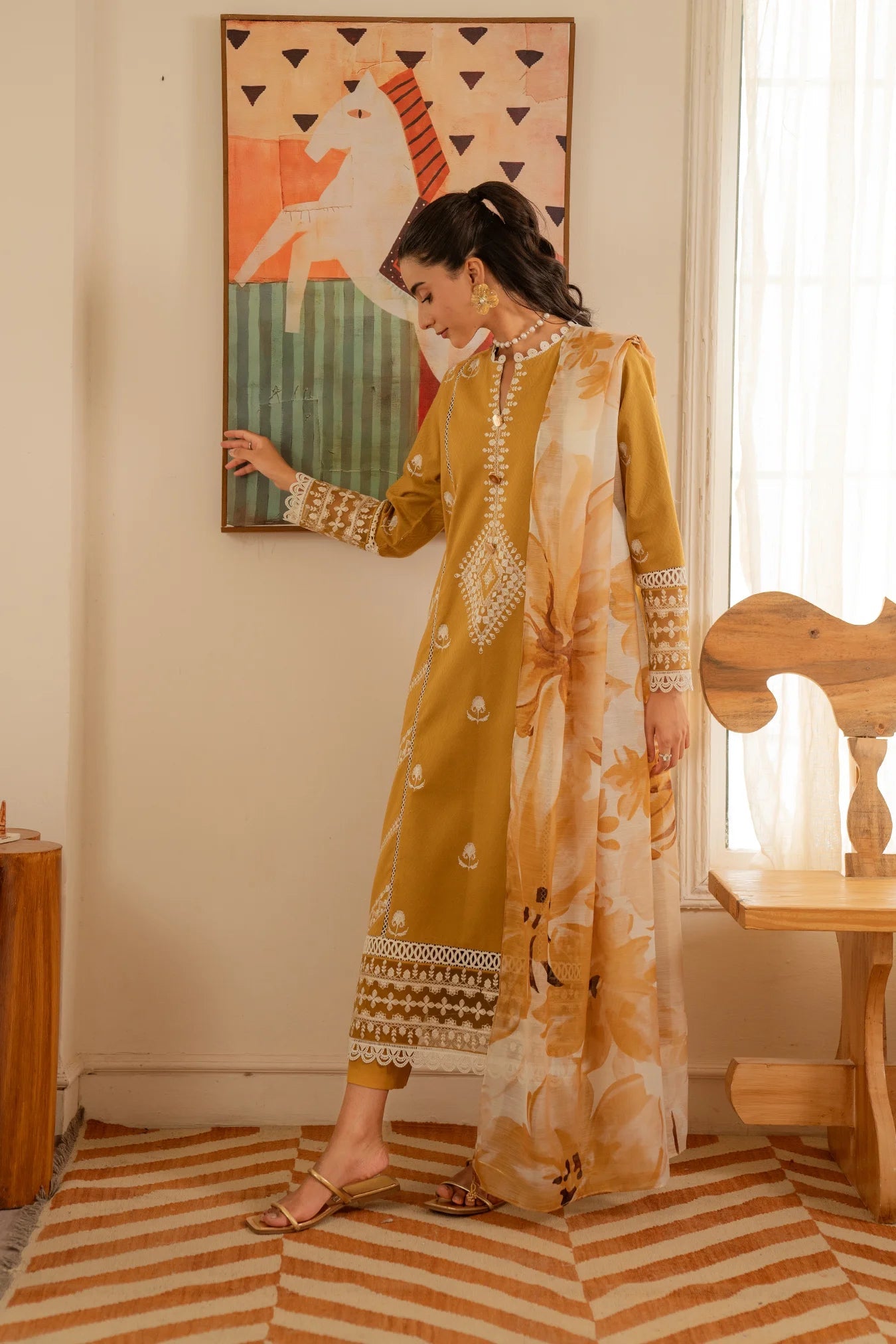 3 Piece Embroidered Jacquard Suit Unstitched Summer - 25