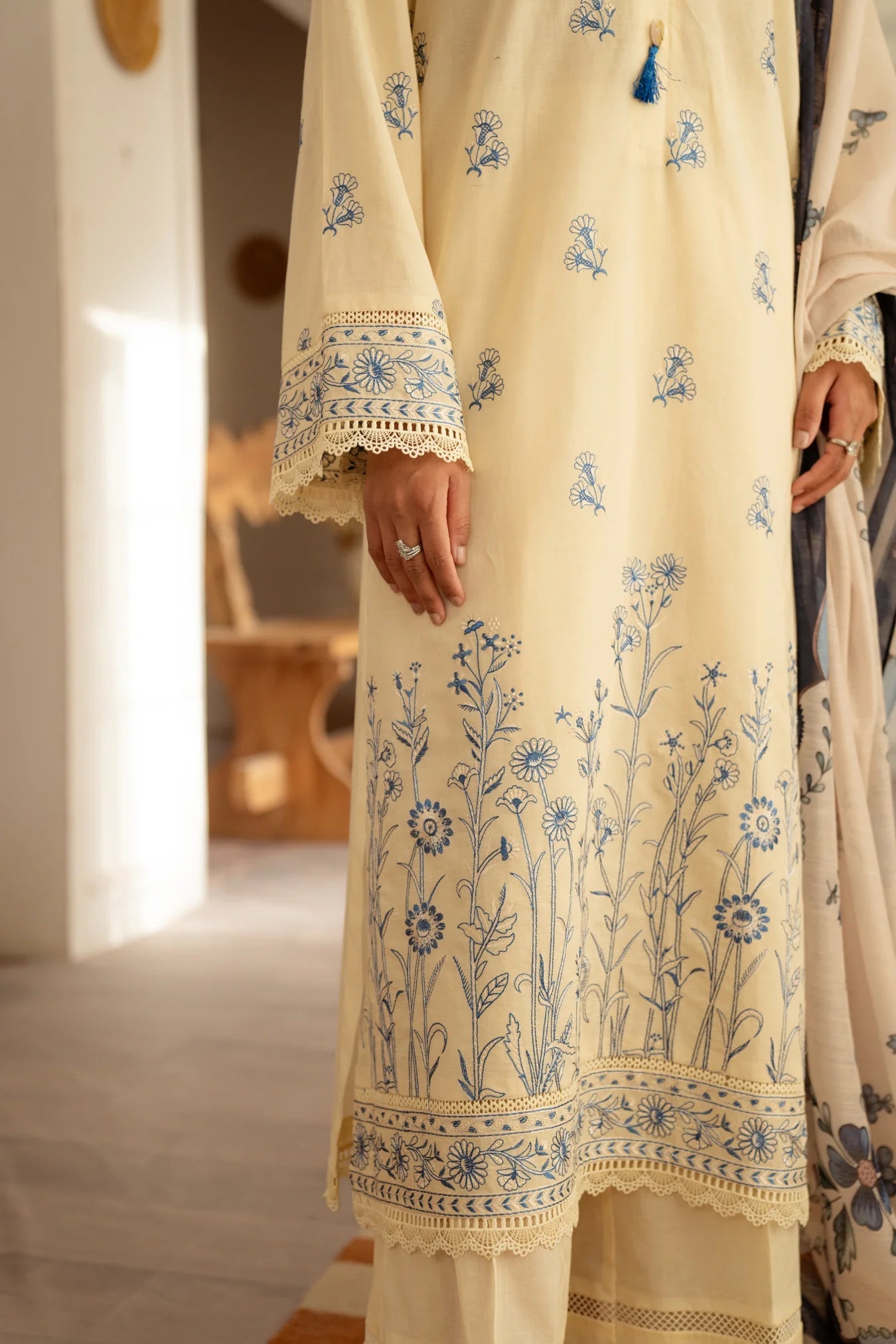 3 Piece Embroidered Lawn Suit Unstitched Summer - 25