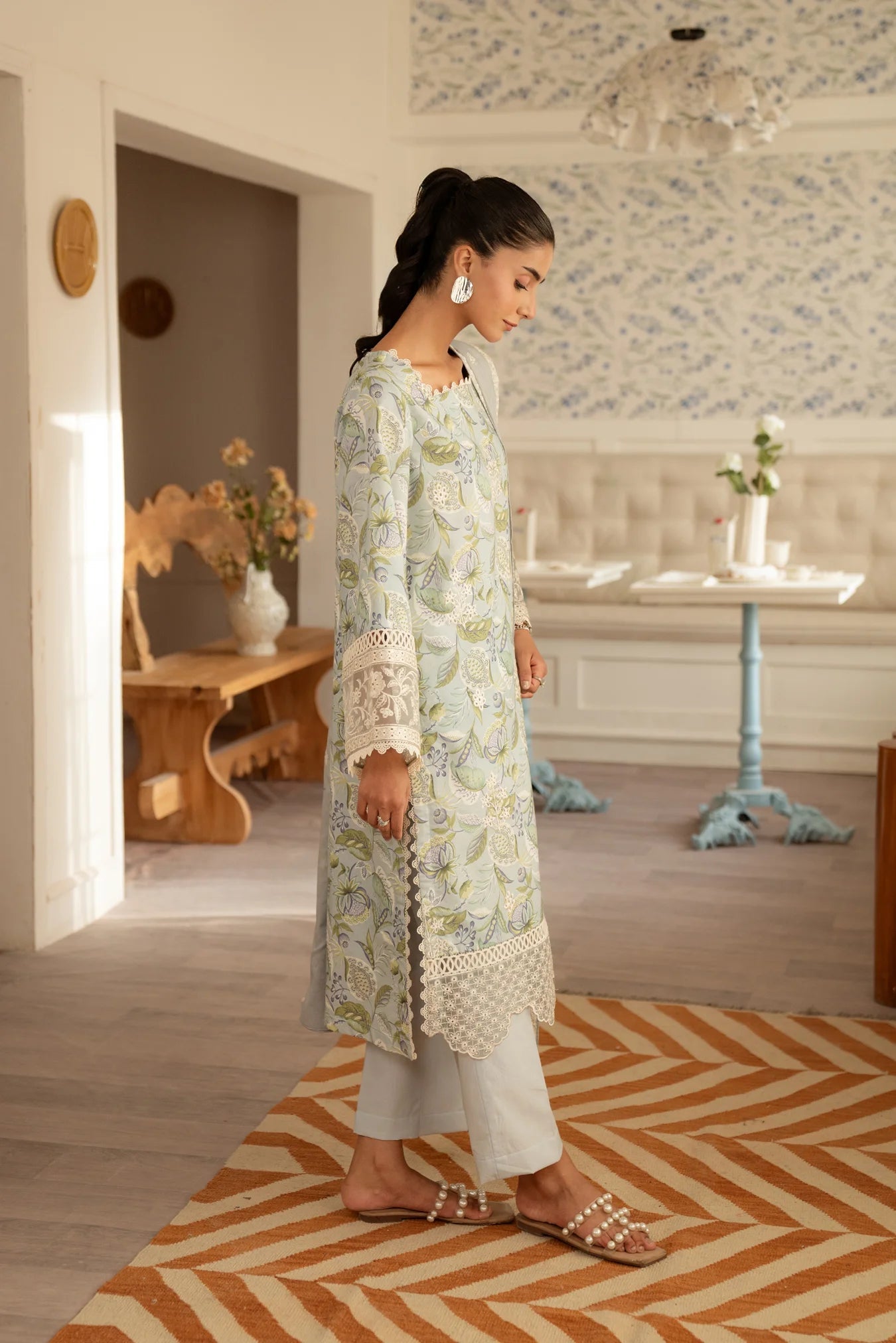 3 Piece Embroidered Lawn Suit Unstitched Summer - 25