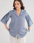 1 Piece Striped Button Down Shirt Pret SS - 26