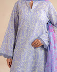 3 Piece Printed Lawn Suit Pret SS - 25