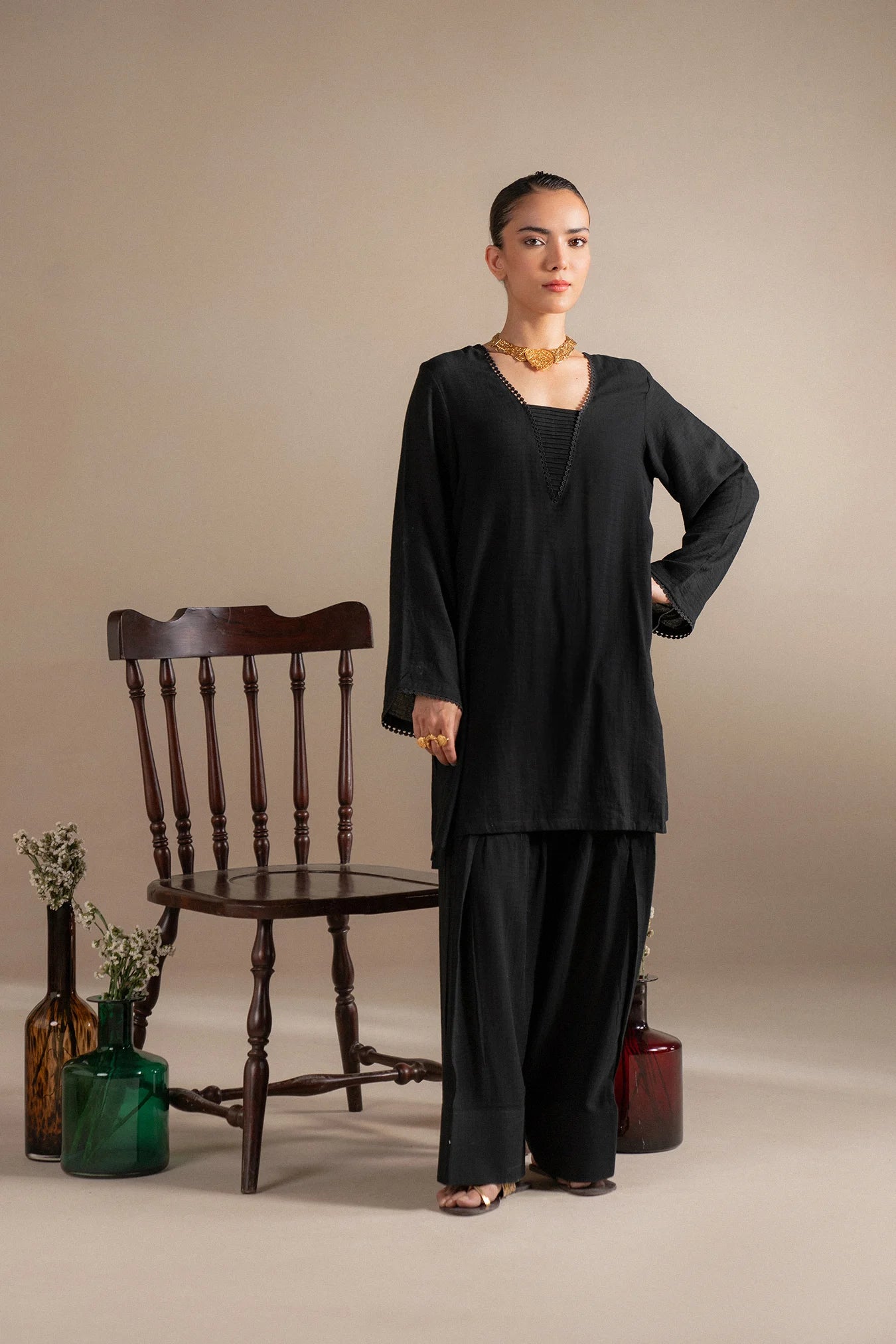 2 Piece Solid Suit Pret SS - 25