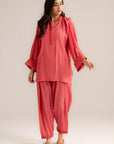 2 Piece Solid Embroidered Suit Pret SS - 26