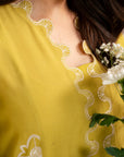 2 Piece Embroidered Linen Suit