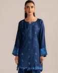 2 Piece Embroidered Raw Silk Suit