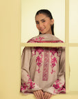 Designer-style unstitched linen suit with a bold pattern, comfortable and breathable outfit for daily wear in Islamabad