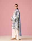 Digital printed lawn shirt with dyed cambric trouser – summer dress shopping in Bahria Town Islamabad