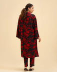 Elegant Monotone Floral Viscose 2 Piece Suit for Women