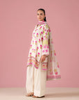 Elegant Pink Lawn Suit for Women in Quetta’s Satellite Town – Digital Printed Shirt with Organza Border and Printed Doriya Dupatta