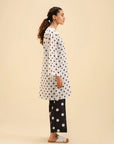 Elegant polka dot printed cambric suit – stylish & comfortable outfit.
