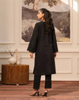 Embroidered Karandi Suit Back Side Black