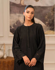 Embroidered Karandi Suit Black