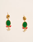 Emerald Kundan Drop Earring