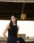 Signal Jersey Black Camisole Pret Fall - 25