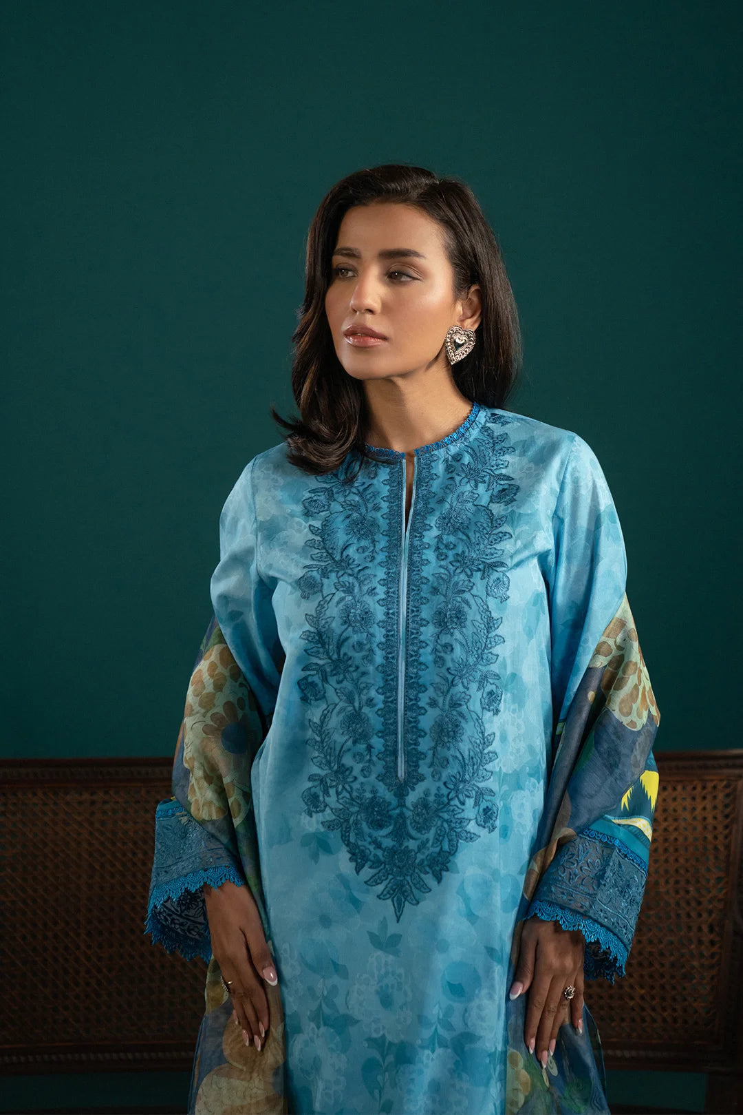 3 Piece Embroidered Lawn Suit Unstitched SS - 25