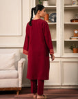 2 Piece Embroidered Khaddar Suit Pret Winter-24