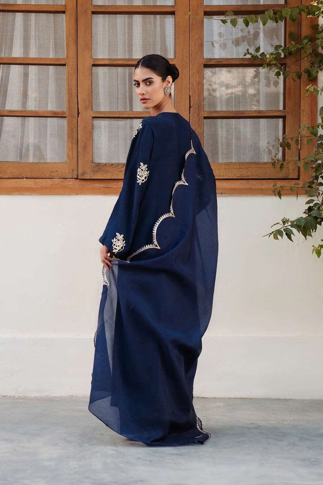 Liyaana From Nizka By Nida Rehan RTW Embroidered Raw Silk 2 Piece Suit Azure Crest - Festive Collection main image 0