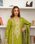 3 Piece Embroidered Linen Suit Unstitched Winter-24