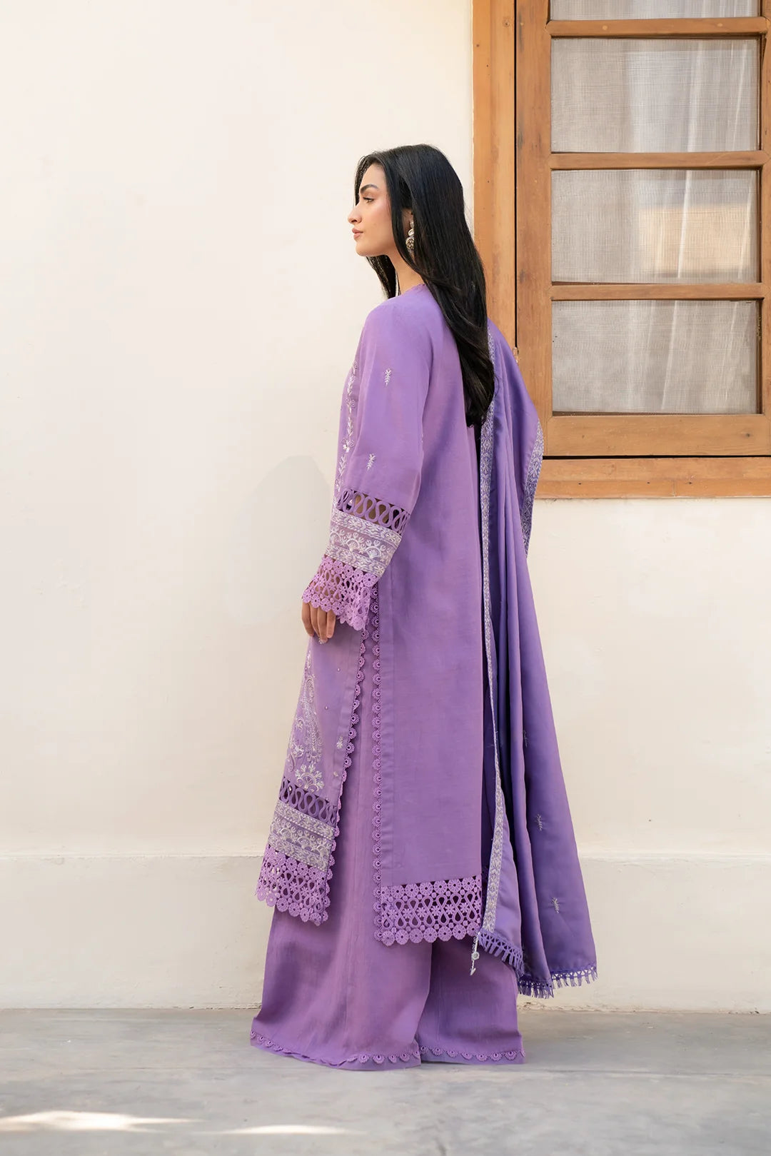 3 Piece Embroidered Khaddar Suit Unstitched Winter-24