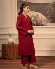 2 Piece Solid Khaddar Suit Pret Winter-24