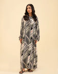 Geometric Printed Kaftan for Women – Stylish & Comfortable Crepe Dress