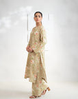 2 Piece Printed Linen Suit Pret Winter-24