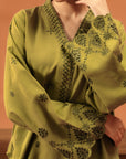 Get Comfortable 1-Piece Green Khaddar Shirt – Ideal for College and University
