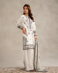 Get monochrome ladies clothing delivered - white 3 piece embroidered lawn suit unstitched fab