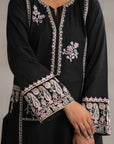 Get muharram collection Rawalpindi - monochrome black outfit embroidered 2 piece lawn suit