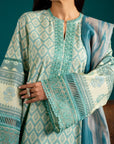 3 Piece Embroidered Lawn Suit Unstitched SS - 25