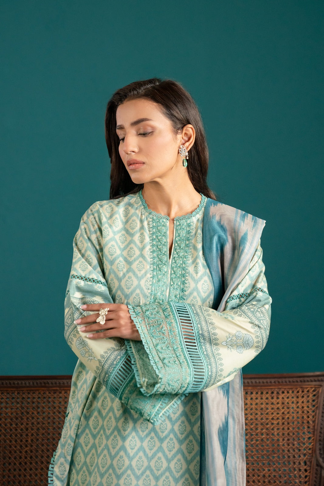 3 Piece Embroidered Lawn Suit Unstitched SS - 25