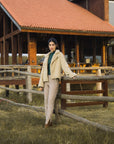 Beige Sherpa Fleece Jacket Pret Fall - 25