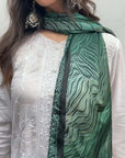 Green Silk Scarf Pret SS - 26