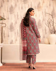 3 Piece Printed Khaddar Suit Pret Winter-24