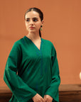 Latest 1 Piece Green Khaddar Shirt for College Students – Ideal for Everyday Wear in Pakistan