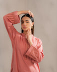Latest 2-Piece Pink Embroidered Khaddar Suit for Women – Perfect for Casual & Formal Wear
