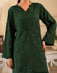 Latest 2 Piece Raw Silk Suit design with embroidery for women in Pakistan