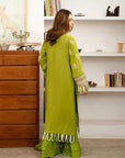 3 Piece Embroidered Linen Suit Unstitched Winter-24