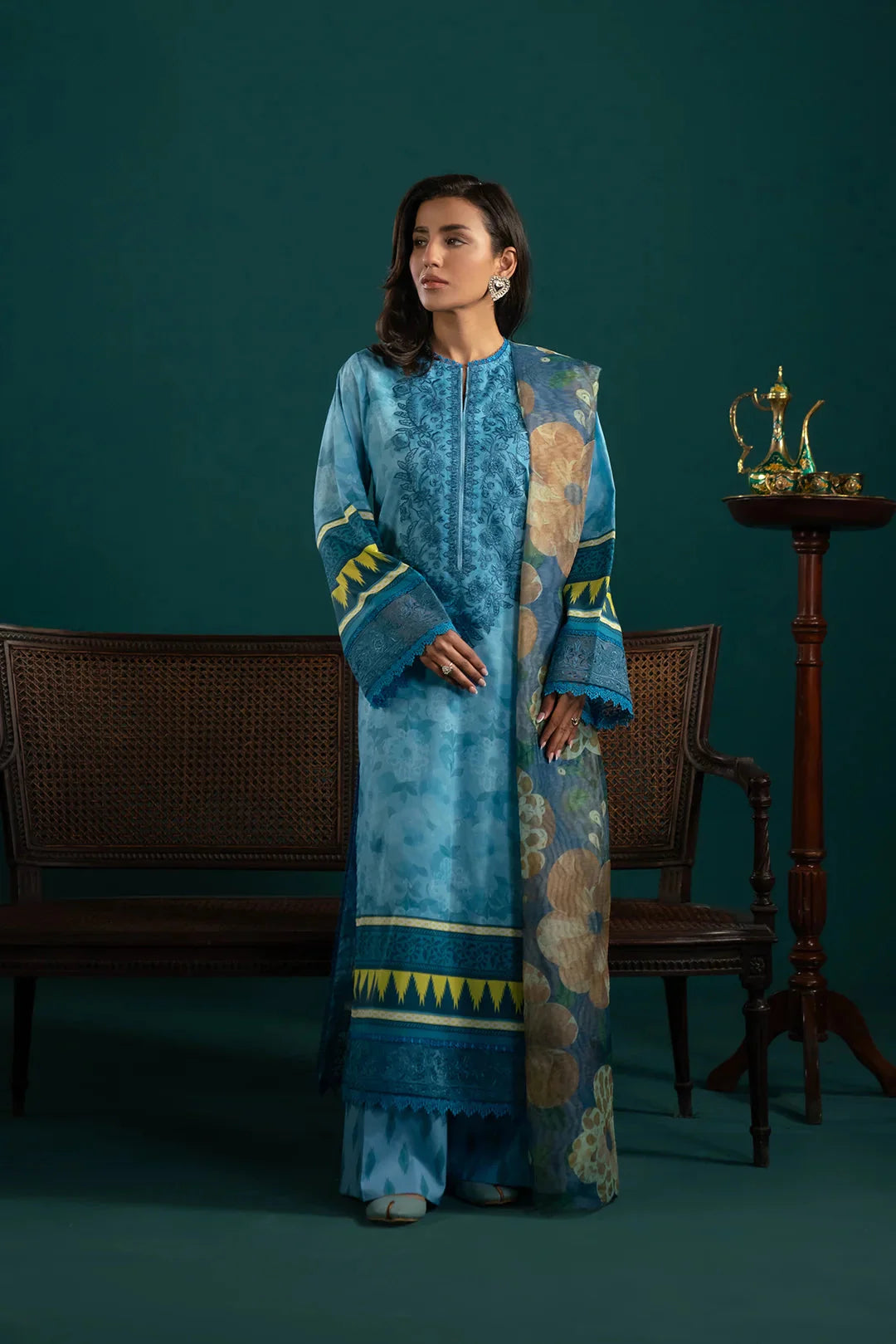 3 Piece Embroidered Lawn Suit Unstitched SS - 25