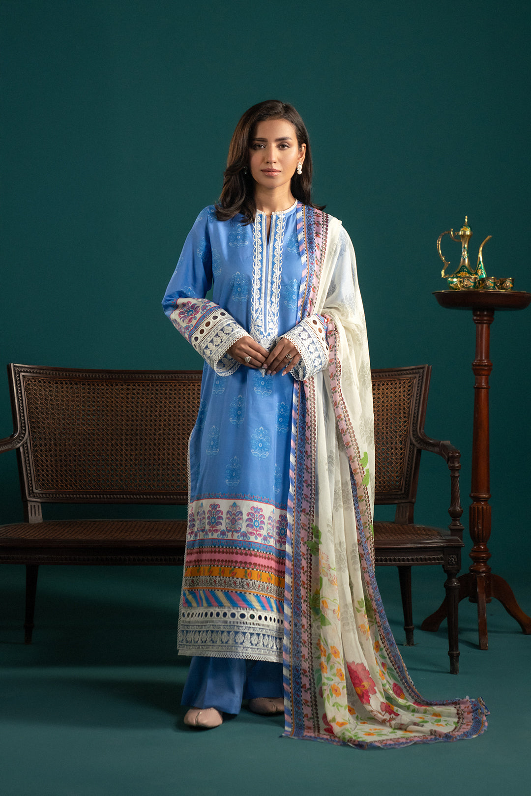 3 Piece Embroidered Lawn Suit Unstitched SS - 25