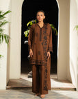 3 Piece Embroidered Linen Suit